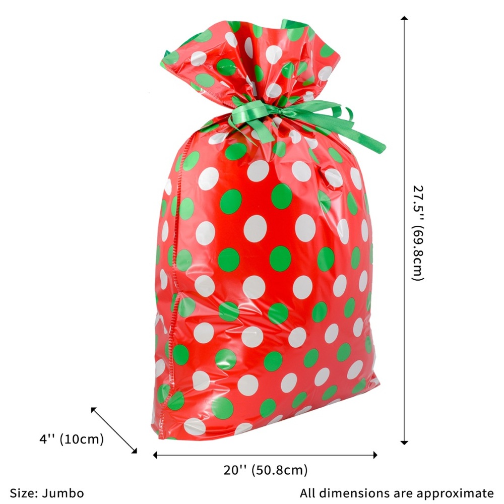 Polka Dot Gift Bags Set - Red, Green, Blue - Picture 9 of 9